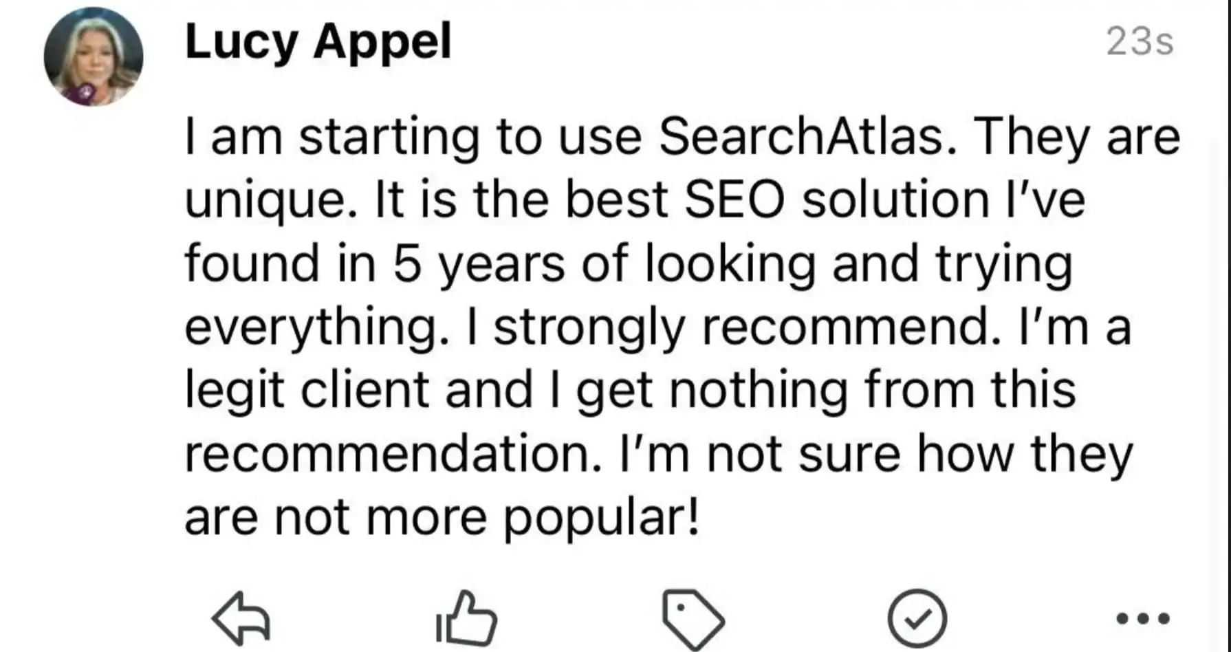 Lucy Appel testimonial