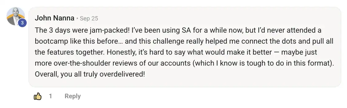 John Nanna testimonial