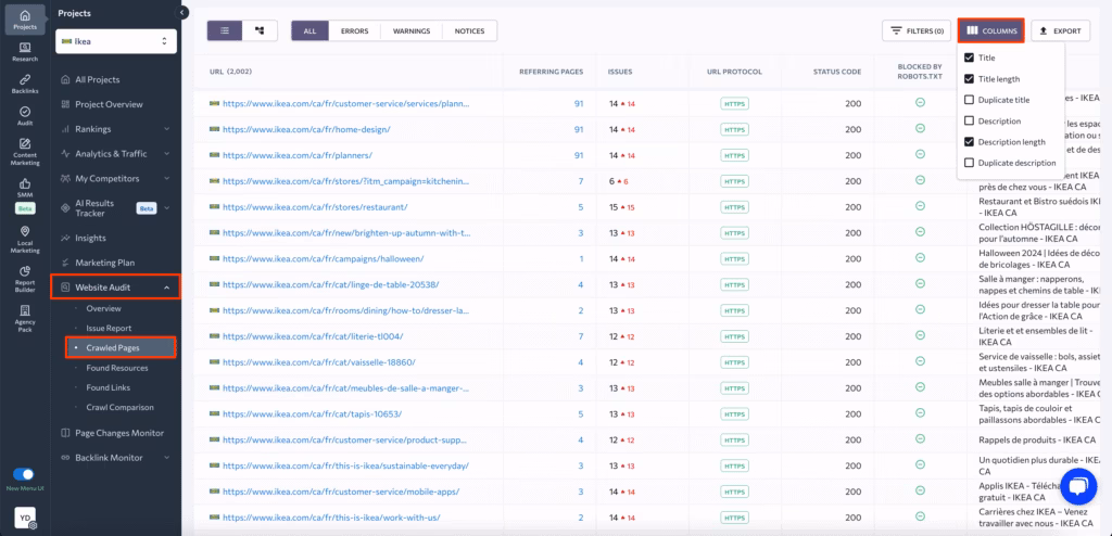 Via SE Ranking se ranking website audit 1