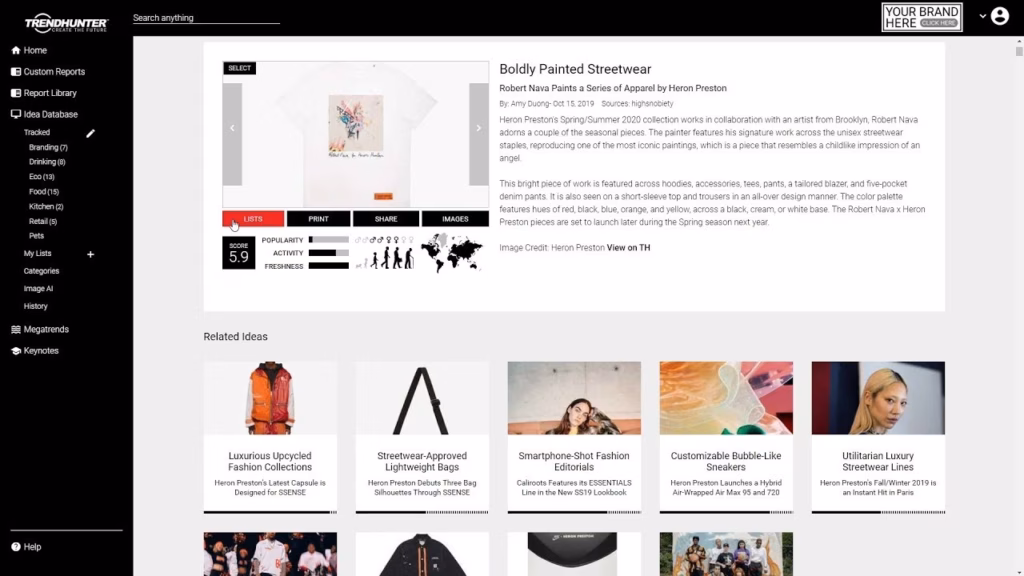 Via TrendHunter trendhunter dashboard 2